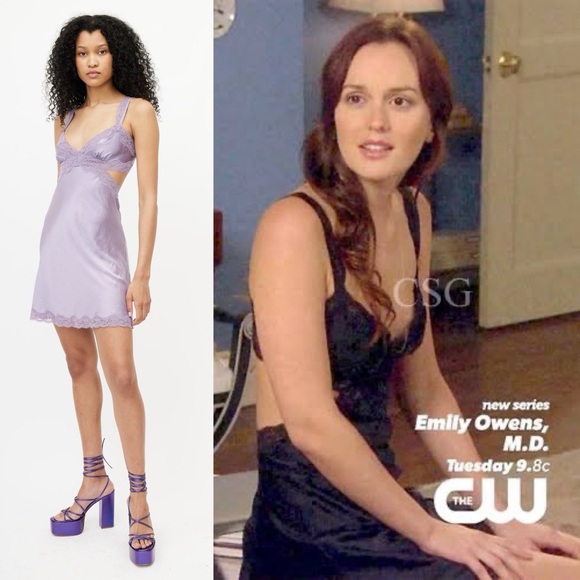 Stella McCartney Other - STELLA MCCARTNEY x GOSSIP GIRL Silk Lace Trim Peekaboo Lilac Lavender Slip Dress